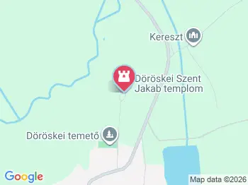 Szent Jakab templom Döröske a térképen
