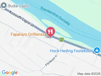 Faparázs Grillterasz Dunabogdány a térképen