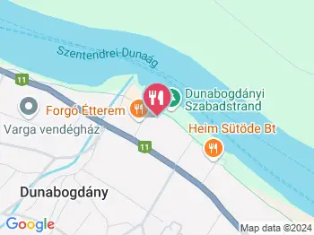 PART Büfé Dunabogdány a térképen