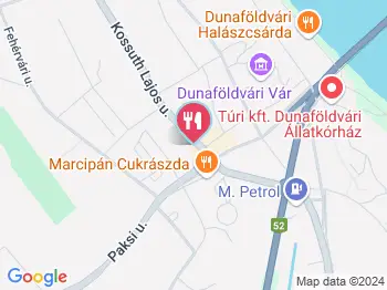 Hoffmann kávézó Dunaföldvár a térképen