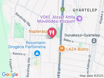 Bor Móló Dunakeszi a térképen