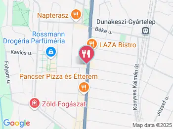 Kun Cukrászműhely Dunakeszi a térképen