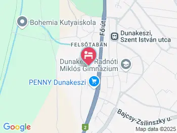 Tabán Panzió Dunakeszi a térképen