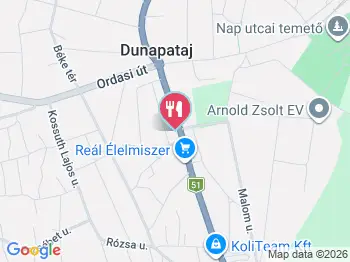 Black Café Dunapataj a térképen