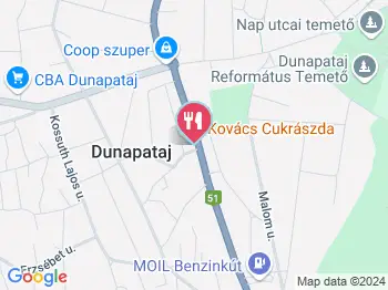 Kovács Cukrászda Dunapataj a térképen