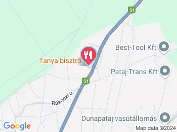 Tanya Bisztró Dunapataj a térképen