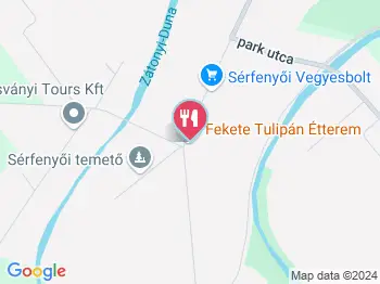 Fekete Tulipán Vendéglő Dunasziget a térképen