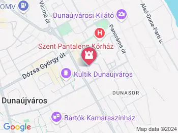 Kortárs Művészeti Intézet Dunaújváros a térképen