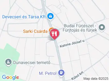 Sarki Csárda Dunavecse a térképen