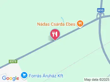Nádas Halászcsárda Ebes a térképen