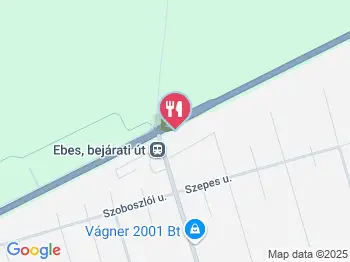 Nádas Csárda Ebes a térképen