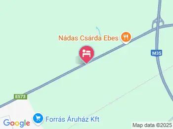 Nádas Motel Ebes a térképen