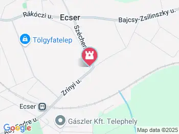 Csertölgy emlékmű Ecser a térképen