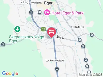 Agria Apartman Eger a térképen
