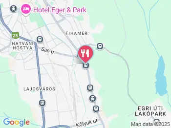 Agria Étterem Eger a térképen
