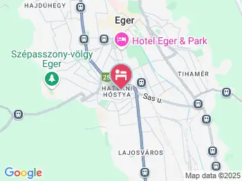 Akác Vendégház Eger a térképen