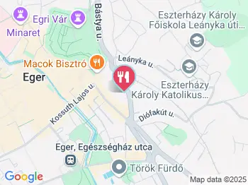 Alfa Bár Eger a térképen