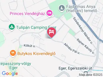 Almafa Apartmanház Eger a térképen