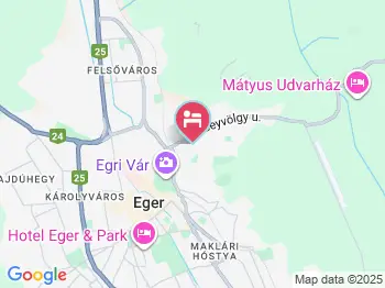 Almagyar Vendégház Eger a térképen