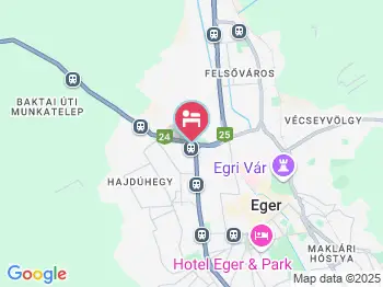 Ámor Apartman Eger a térképen