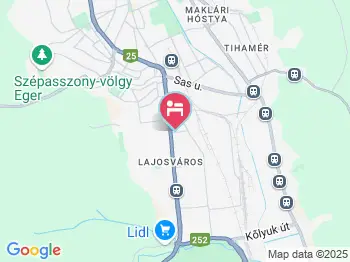 AVIÁTOR Motel Vendégház Eger a térképen