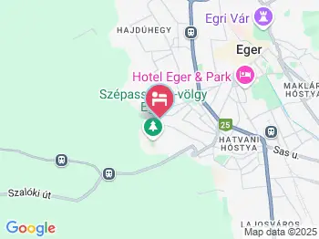 Bacchus Panzió Eger a térképen