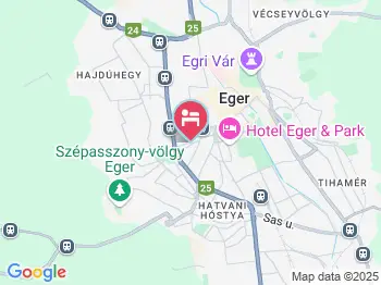 Bartók-tér Panzió Eger a térképen