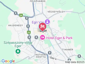 Benedek Apartman Eger a térképen