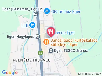 Boldizsár Cukrászda - Tesco Eger a térképen