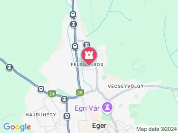 Bükki Csillagoségbolt-park Eger a térképen