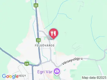 Butykos Kisvendéglő Eger a térképen