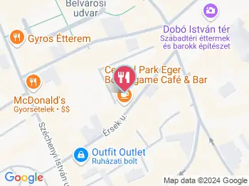 Central Park Board Game Café & bar Eger a térképen