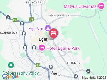 City Apartman Eger a térképen