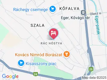 Csillag Apartman Eger a térképen