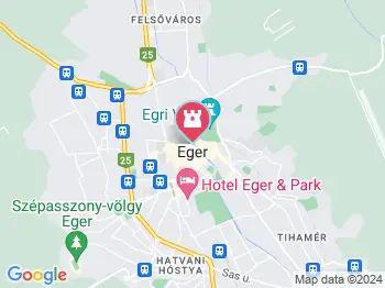 Dobó István tér Eger a térképen