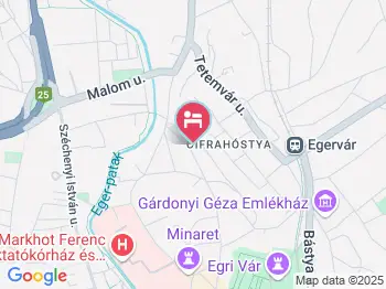 Éden Panzió Eger a térképen