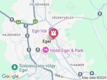EgerQuad Eger a térképen