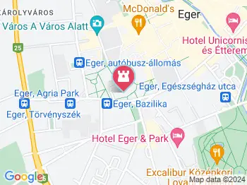 Egri Bazilika Eger a térképen