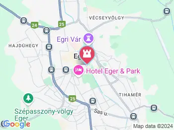 Egri Kisvonat Eger a térképen