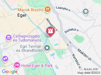 Egri Termálfürdő Eger a térképen