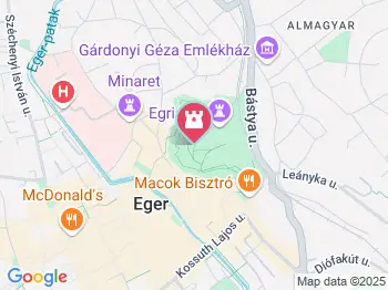 Egri vár Eger a térképen
