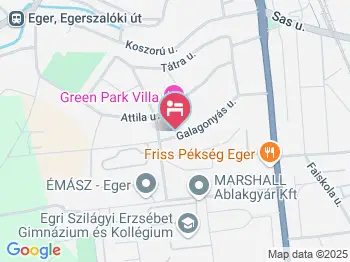 Emmabella Apartmanok Eger a térképen