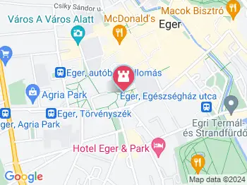 Eszterházy Károly Eger a térképen