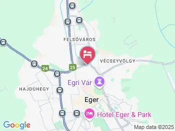 Eventus Panzió Eger a térképen