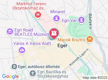 Gárdonyi Géza szobor Eger a térképen