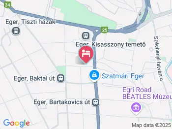 Havas Apartman Eger a térképen