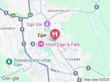 Hotel Aqua étterme Eger a térképen