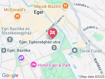 Hotel Estella Superior Eger a térképen