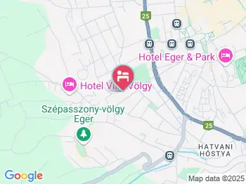 Hotel Rubinia Eger a térképen