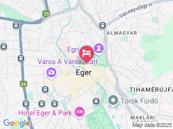 Hotel Senator-Ház Eger a térképen